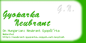 gyoparka neubrant business card